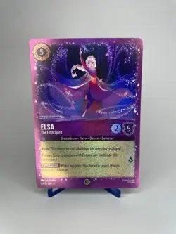 Disney Lorcana Full Foil Elsa The Fifth Spirit 6/P3 Promo Card Holo Raw - Image 1
