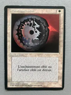 Mtg Carte Magic Fbb Disenchant French HP - Image 1