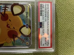 2019 POKEMON SUN & MOON UNBROKEN BONDS #195A FULL ART DEDENNE GX PSA 10 - Image 3