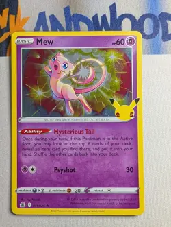 Mew 011/025 25th Anniversary Pokemon Celebrations Reverse Holo NM - Image 3