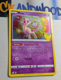 Mew 011/025 25th Anniversary Pokemon Celebrations Reverse Holo NM - Image 4