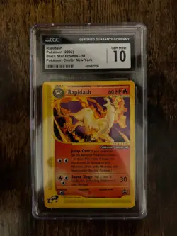 Rapidash [Pokemon Center NY] CGC Gem Mint 10 - 51/53 Wotc Promo Black Star - Image 1