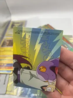 Pikachu Brushing His Teeth P04- Silver Foil -[NM]- Pokemon Topps Series 3 - Image 5