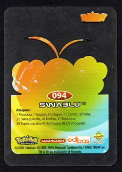 SWABLU #094 LAMINCARD COLECCION POKEMON ADVANCED LAMINCARDS 2006 EDIBAS - Image 2