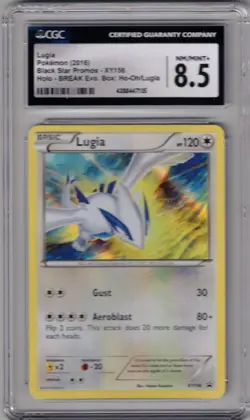 2016 POKEMON XY156 LUGIA HOLO BLACK STAR PROMOS CGC 8.5 - Image 1