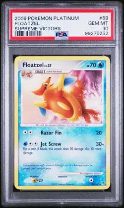 Pokemon Platinum Supreme Victors #58/147 Floatzel PSA 10 Gem Mint (2009) - Image 1