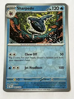 Sharpedo 43 / 162 Pokemon S&V Temporal Forces 2024 Near Mint Reverse Holo - Image 4
