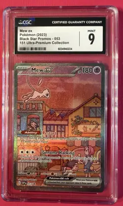 Mew ex Pokemon (2023) Black Star Promos - 053 151 Ultra-Premium Collection CGC 9 - Image 1
