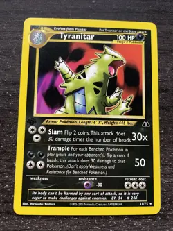 TYRANITAR RARE - POKEMON 31/75 NEO DISCOVERY 1ST PROCHE DU NEUF/NM ENGLISH - Image 1