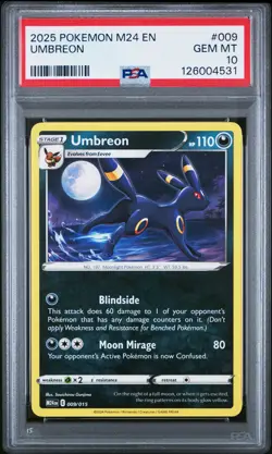 2025 POKEMON M24 EN-MCDONALD'S COLL #009 UMBREON PSA 10 - Image 1