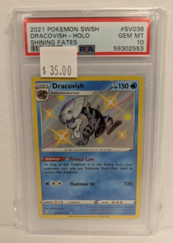 2021 Pokemon SWSH Dracovish Holo #SV036 Shining Fates PSA 10 - Image 3