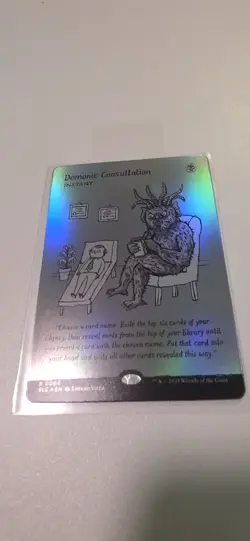 MTG Secret Lair Encyclopedia of Magic the Gathering FOIL Demonic Consultation SP - Image 1