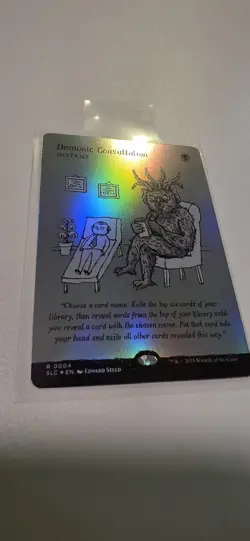 MTG Secret Lair Encyclopedia of Magic the Gathering FOIL Demonic Consultation SP - Image 2