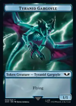 MTG Tyranid (017) // Tyranid Gargoyle Double-Sided Token (Surge Foil) [Warhammer - Image 2
