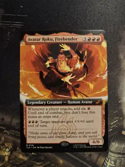 Avatar Roku, Firebender EXTENDED ART 119 - MTG Avatar: The Last Airbender - Image 1