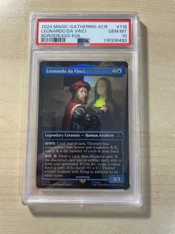 PSA 10 - Gem Mint - Leonardo da Vinci (Borderless): Univ Assassin's Creed Foil - Image 1