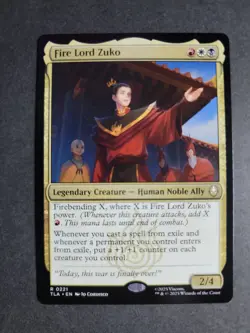 Fire Lord Zuko Rare MTG Avatar Eternal - Image 1