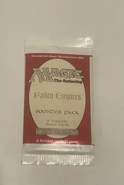 Vintage 1994 Factory Sealed Magic the Gathering Fallen Empires Booster Pack-MTG - Image 1