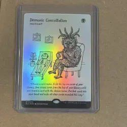 Demonic Consultation ?? Borderless FOIL ?? Encyclopedia Countdown Secret Lair - Image 1