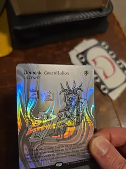Demonic Consultation Halo Foil Secret Lair Encyclopedia Of Magic Mtg - Image 3