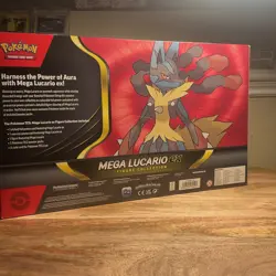 Pokemon TCG Mega Lucario ex Premium Figure Collection Box Factory Sealed In Hand - Image 2