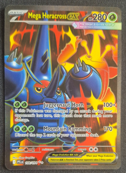 2025 Pokemon Phantasmal Flames PFL-EN Mega Heracross ex #108/094 Ultra Rare - Image 1