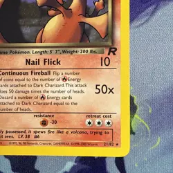 Dark Charizard [Rare Non-Holo] 21/82: Team Rocket 2000 WOTC - Pokemon Card TCG - Image 4