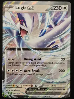 JUMBO Lugia ex 017/034 CLV Classic Collection Venusaur Deck Holo Pokemon 2023 NM - Image 1
