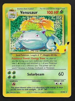 Pokemon TCG - Celebrations 25th Anniversary - Venusaur 15/102 NM - Image 1