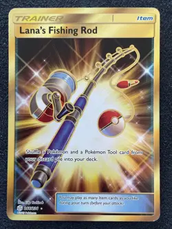 2019 Pokemon SM Cosmic Eclipse 266/236 Lana's Fishing Rod - Image 1
