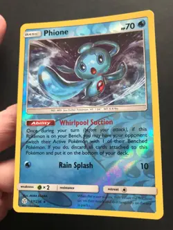 Phione 57/236 SM Cosmic Eclipse REVERSE HOLO RARE Pokemon Card Near Mint - Image 3