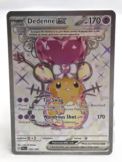Pokemon Dedenne EX TCG Scarlet & Violet Paldea Evolved Holo Card 239/193 - Image 1