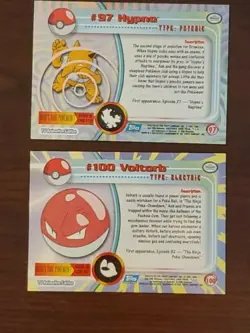 Topps Pokemon Cards: Series 2 - #97 Hypno & #100 Voltorb NM/LP Silver Foils - Image 2