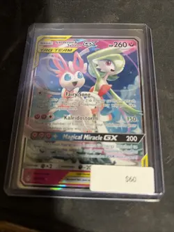 Pokemon Gardevoir & Sylveon GX Unbroken Bonds Holo Card 130/214 Ultra Rare SM NM - Image 1