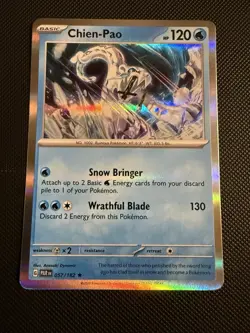 POKEMON TCG: CHIEN-PAO 057/182 PARADOX RIFT HOLO RARE CARD NM - Image 1