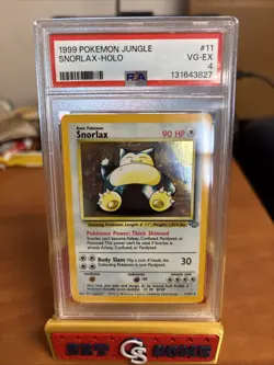 1999 POKEMON JUNGLE #11 SNORLAX-HOLO PSA VG-EX 4 - Image 1