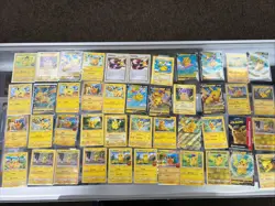 Pikachu Pokemon Card Lot (44) MIx of holos V's Base & More! Pikachu Lot - Image 1