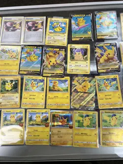 Pikachu Pokemon Card Lot (44) MIx of holos V's Base & More! Pikachu Lot - Image 3