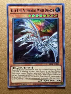 Blue-Eyes Alternative White Dragon LDS2-EN008 (Blue Title) 1st Edition Yugioh - Image 1