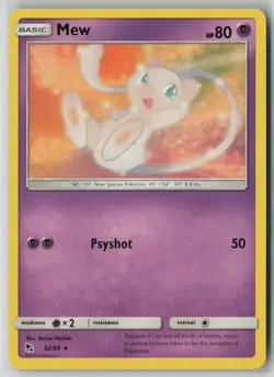 Mew 32/68 Pokemon Hidden Fates Rare Near Mint Card (NM) 1 - Image 1