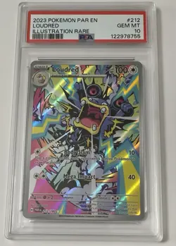 Loudred Paradox Rift 212/182 Illustration Rare Pokemon Card PSA 10 GEM MINT - Image 1