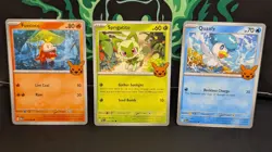 Sprigatito Fuecoco Quaxly - 3 Card Lot - Pokemon Trick Or Trade 2024 - Image 1