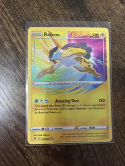 Raikou 50/185 Amazing Rare Holo Pokemon Card TCG Vivid Voltage Sword & Shield NM - Image 1