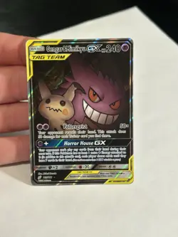 Pokemon TCG Gengar & Mimikyu GX Alternate Full Art Card 165/181 Sm-Team Up Holo - Image 3