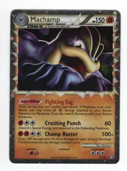 (303303) MACHAMP PRIME 95/102 Ultra Rare Holo HGSS Triumphant Pokemon Card - NEW - Image 2