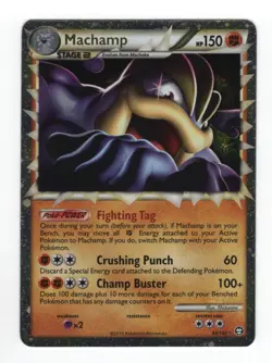 (303301) MACHAMP PRIME 95/102 Ultra Rare Holo HGSS Triumphant Pokemon Card - NEW - Image 2