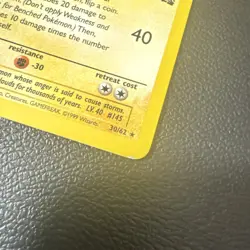 Zapdos 30/62 Rare 1st Edition Fossil Pokemon Card - Image 3
