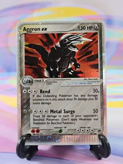 Pokemon TCG Sandstorm Card | Aggron EX Holo 95/100 Ultra Rare LP - Image 1