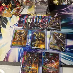 100+ Gundam TCG Cards Bulk Lot - Dual Impact [GD02] C / U / R / LR Foil + Gusion - Image 1