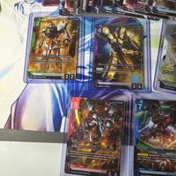 100+ Gundam TCG Cards Bulk Lot - Dual Impact [GD02] C / U / R / LR Foil + Gusion - Image 3